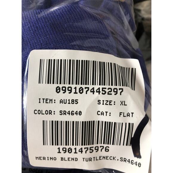 J. Crew Merino Wool Sweater Turtleneck Blue NWT XL - Picture 6 of 7